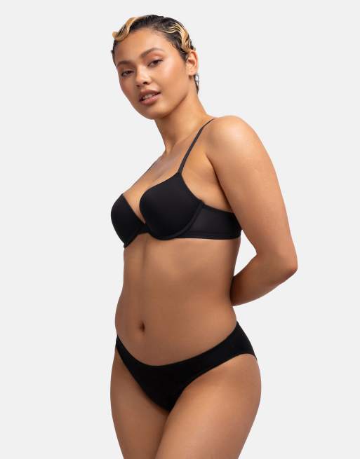 Dorina Michelle push up demi black bra in black, 3 of 4