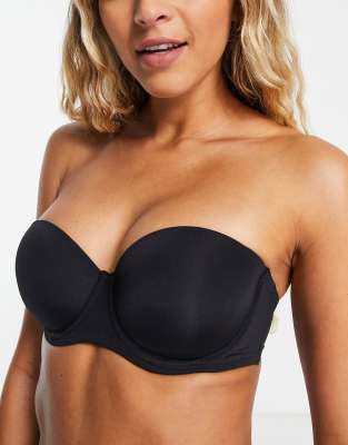 Dorina Extreme high impact zip front sports bra in black, ASOS