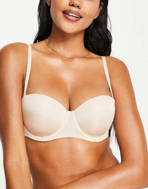 Buy Chocolate Brown DD+ Non Pad Minimise Strapless Bandeau Bra