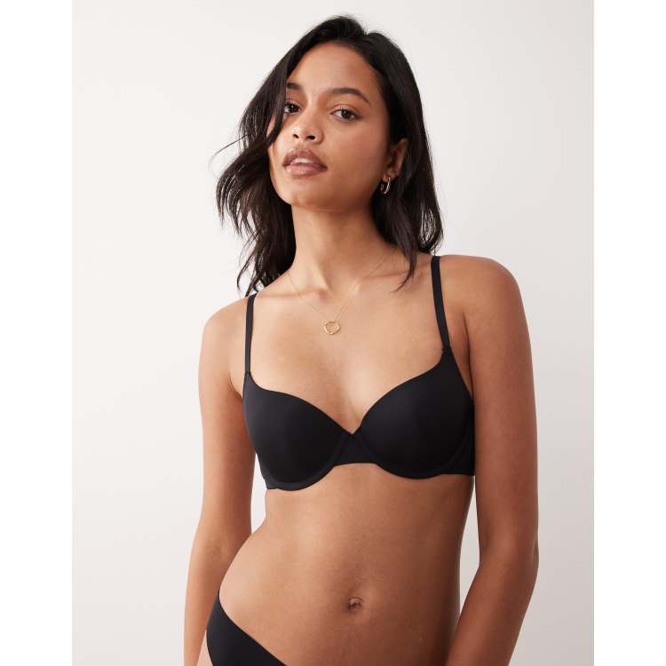 Dorina Michelle push up demi black bra in black