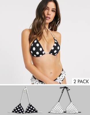 polka dot triangle bikini