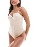 [Dorina] Dorina Mix & Match Sublime Sculpt medium control light padded thong bodysuit in beige-Neutral 14 A BEIGE
