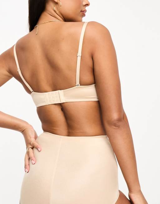 Dorina Mix & Match Sublime Sculpt padded shaping bandeau bra in beige, 3 of 4