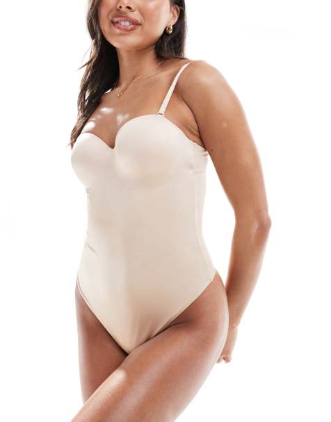 Dorina – Mixa & matcha – Sublime Sculpt – Beige, lätt vadderad body med medelhögt stöd och string - view 1