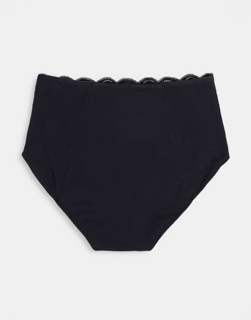 Dorina Moon 3 pack night period briefs in black - BLACK, 2 of 4