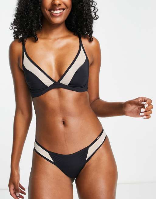 Dorina Neve brazilian briefs with mesh side detail in black
