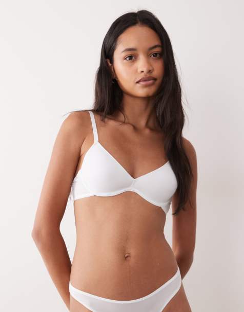 Dorina NOA light padded plunge bra in white - view 1