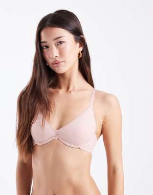 Dorina Noa Lightly Padded Underwired Plunge Bra In Neutral