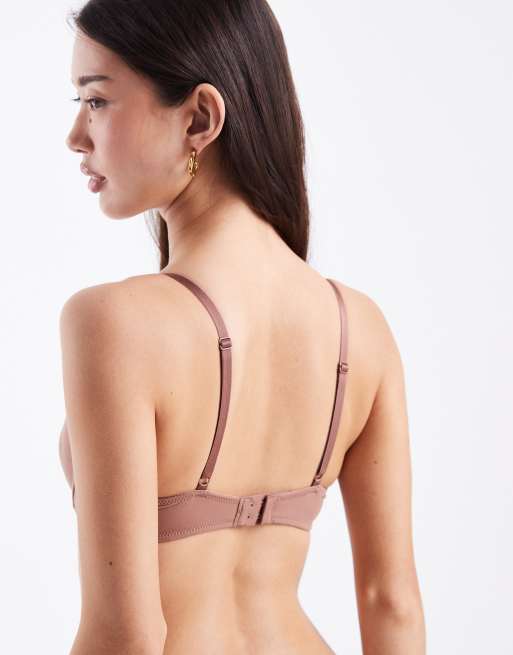 Dorina Noa non padded underwired bra in brown, 2 of 4