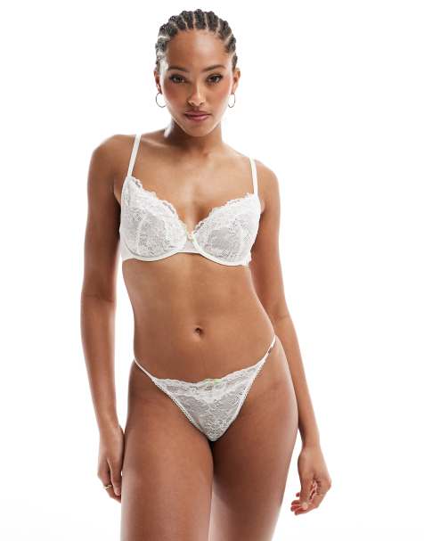 Dorina Origins lace lingerie thong in ivory - view 1