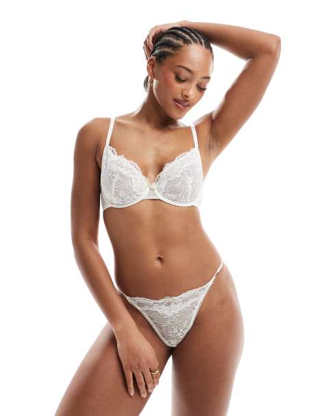 Dorina Origins non padded lace wired bra in ivory 