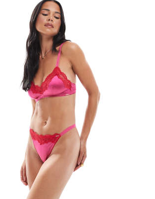 Dorina Origins Shiny Micro Non Padded Bralette In Red