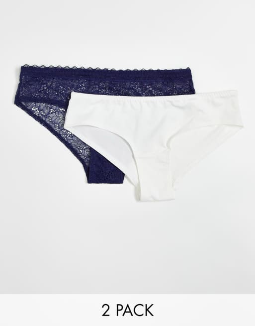 Dorina - Ozone - Confezione da 2 paia di slip color inchiostro e bianco