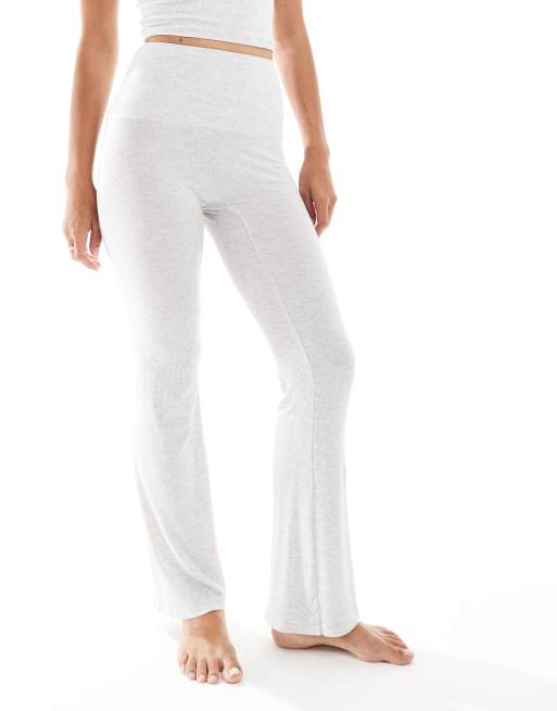 Dorina - Pantalon en modal côtelé sans coutures à revers - Gris chiné, 2 de 5