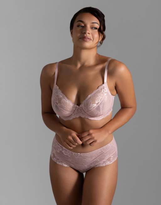 Dorina Perfect lace midi brief in pink, 2 of 4