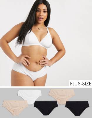 Dorina Plus – Unterhosen in Weiß/Beige/Schwarz im 5er-Pack ...