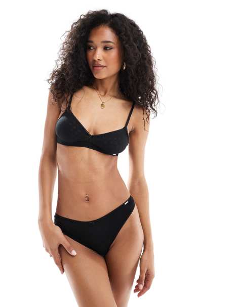 Dorina pointelle rosebud set in black - view 1