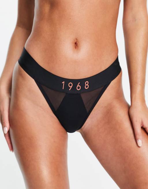 Dorina – Radiate – Tangaslip in Schwarz mit hohem Beinausschnitt – BLACK