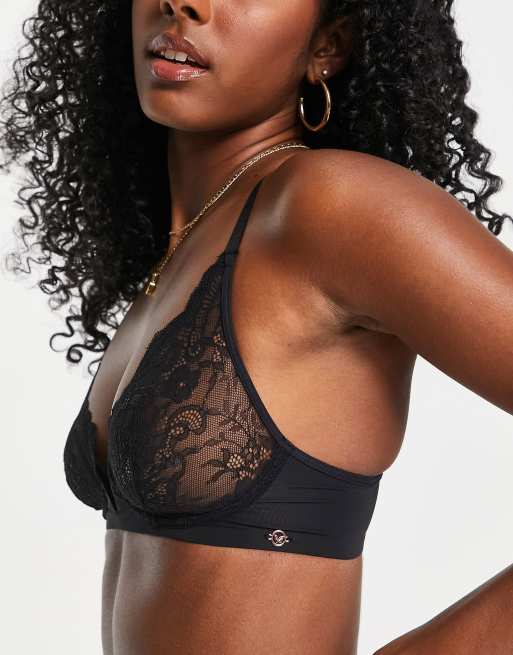 Womens Wirefree Bras High Impact Lightly Lined Bra No Underwire Bralette  Seamless Bra Back Smoothing Lace Everyday Bra, Black, 36 : :  Clothing, Shoes & Accessories