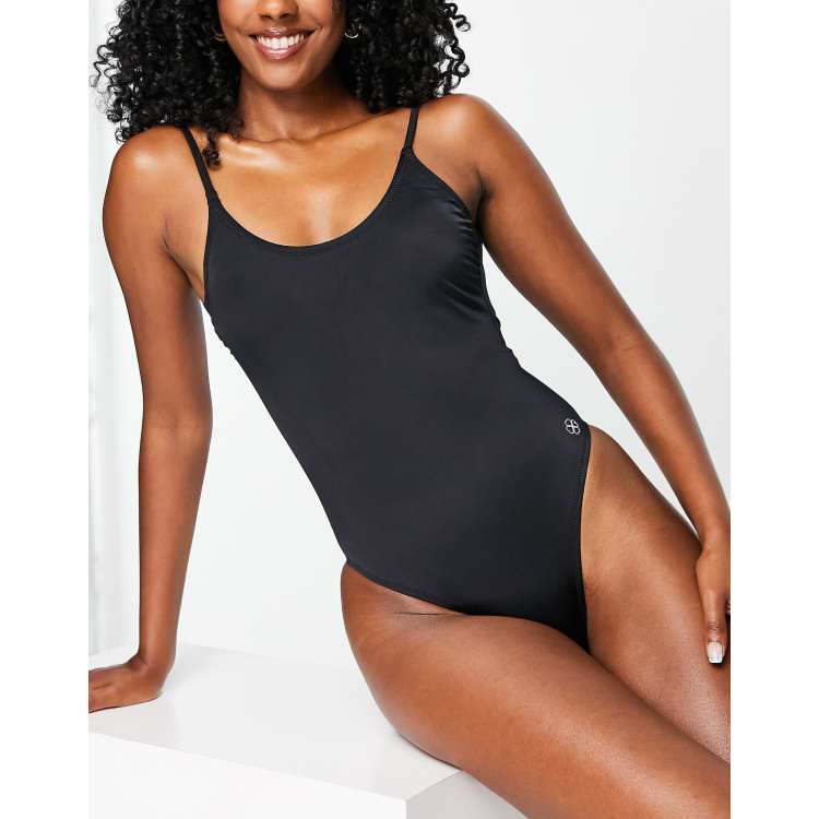 Dorina rhodes lightly padded swimsuit in black ASOS