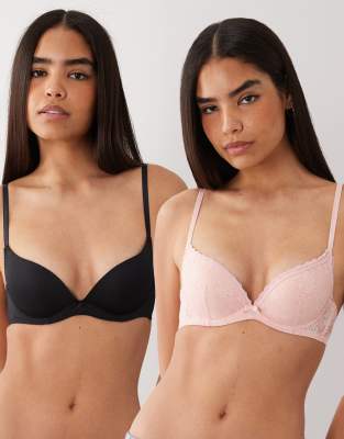 Dorina Sonia 2 Pack Push Up Plunge Bra In Multi