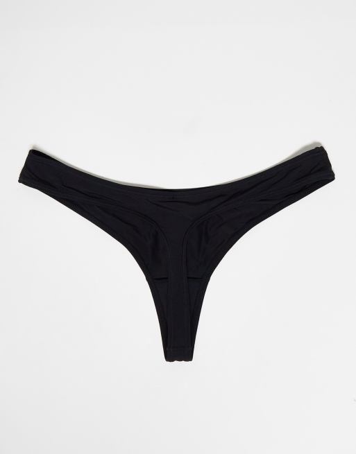 Dorina – Svarta stringtrosor utan synliga troskanter med v-front, 3-pack, 4 av 4