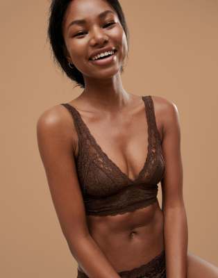 Dorina – Tone On Tone Lana – Ciemnobeżowy biustonosz typu braletka bez wypełnienia Dark