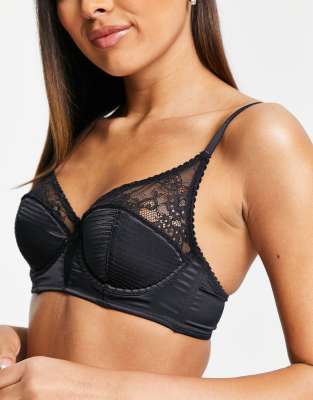 Dorina Destiny nylon blend lace lightly padded demi bra in blue