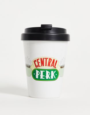 фото Дорожный стакан с надписью "central perk" typo x friends-белый