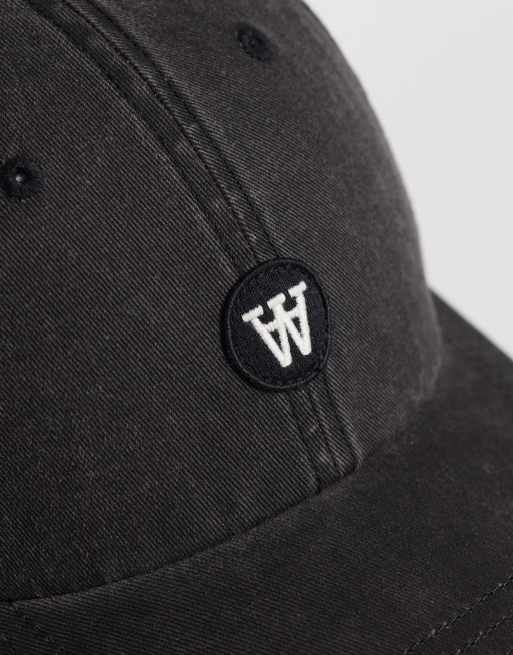 Double A By Wood Wood 100% Baumwolle Patch-Cap in Schwarz, 3 von 3