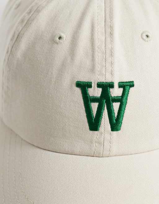 Double A By Wood Wood 100% cotton AA logo cap in brown, 2 of 3