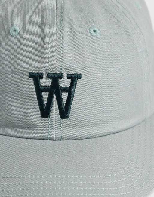 Double A By Wood Wood 100% cotton AA logo cap in slate, 2 of 3