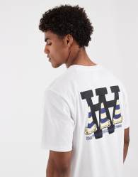 Double A By Wood Wood 100% cotton Ace t-shirt with cone graphic back print in white