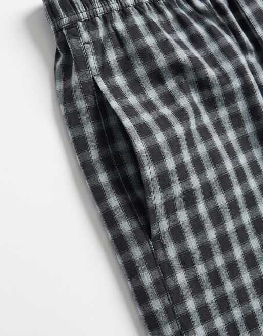 Double A By Wood Wood 100% cotton Alwin pull-on shorts co-ord in slate check, 9 of 9