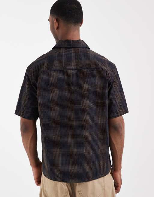 Double A By Wood Wood 100% cotton cooper shirt in black check, 4 of 5