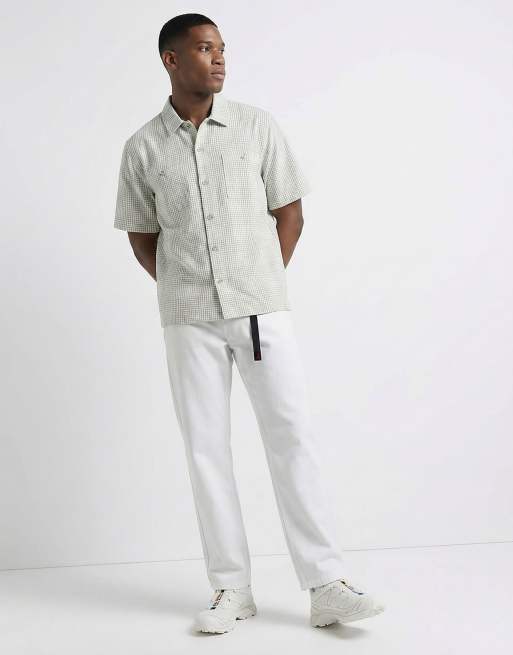 Double A By Wood Wood 100% cotton cooper shirt in off white check, 10 of 12