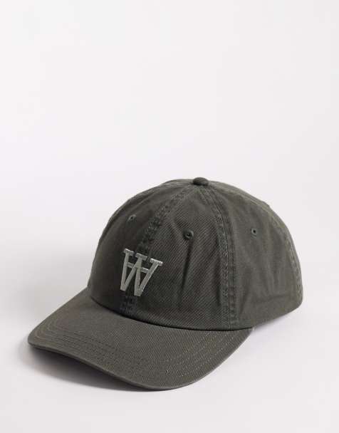 Double A By Wood Wood 100% cotton standard logo cap in khaki - view 1