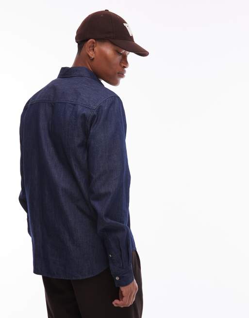 Double A By Wood Wood - Adrian - Camicia di jeans in cotone rinse, 4 di 4