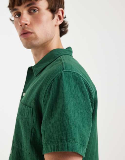 Double A By Wood Wood - Adrian - Camiseta verde oscuro con bolsillo de 100% algodón, 2 de 5