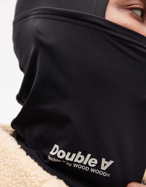 Double A By Wood Wood Anderson balaclava in black, 3 of 3