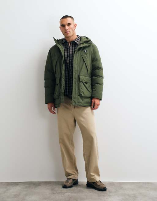 Double A By Wood Wood Bastian padded parka jacket in khaki, 2 of 5