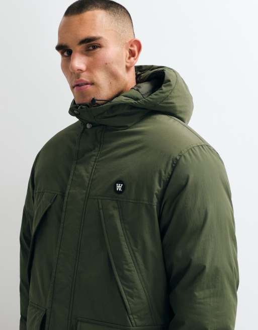 Double A By Wood Wood Bastian parka matelassée kaki, 4 de 5
