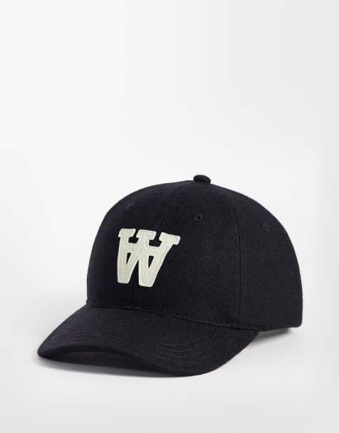 Double A By Wood Wood Cap mit Logo-Patch aus 100 % wollreichem Filz in Schwarz - view 1