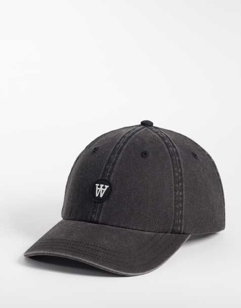 Double A By Wood Wood - Cappello nero in 100% cotone con toppe - view 1