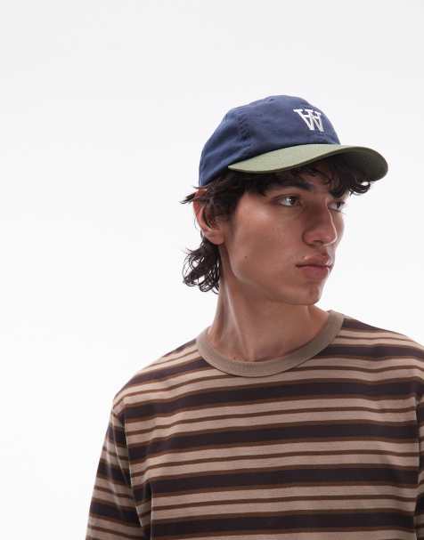 Double A by Wood Wood - Casquette à visière contrastante et logo AA - Bleu marine - view 1