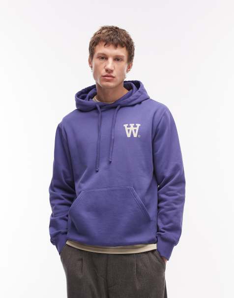 Double A By Wood Wood - Cass - Sweat à capuche à enfiler - Violet - view 1