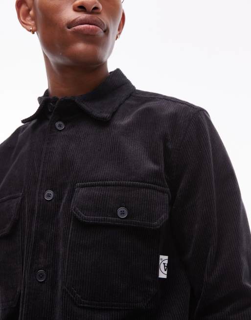 Double A By Wood Wood – Clay – Bleksvart overshirt i bomull, 2 av 4