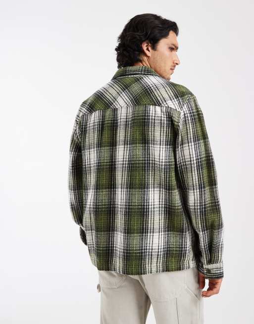 Double A By Wood Wood - Clay - Giacca verde a quadri in 100% cotone, 5 di 5