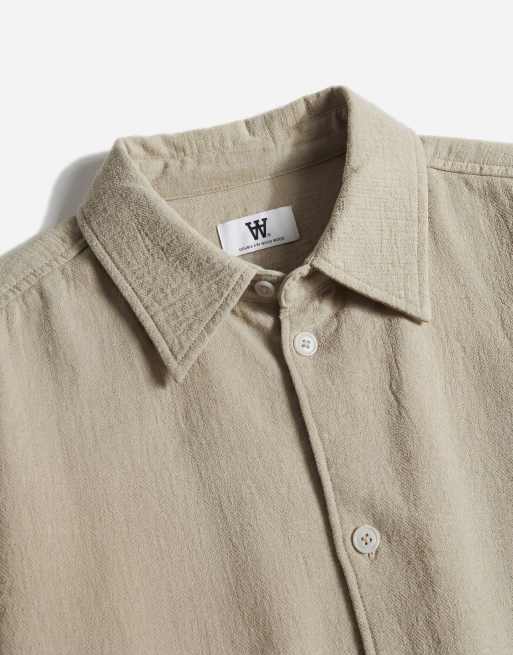 Double A by Wood Wood – Clay – Hemdjacke in Steinbeige, 8 von 12