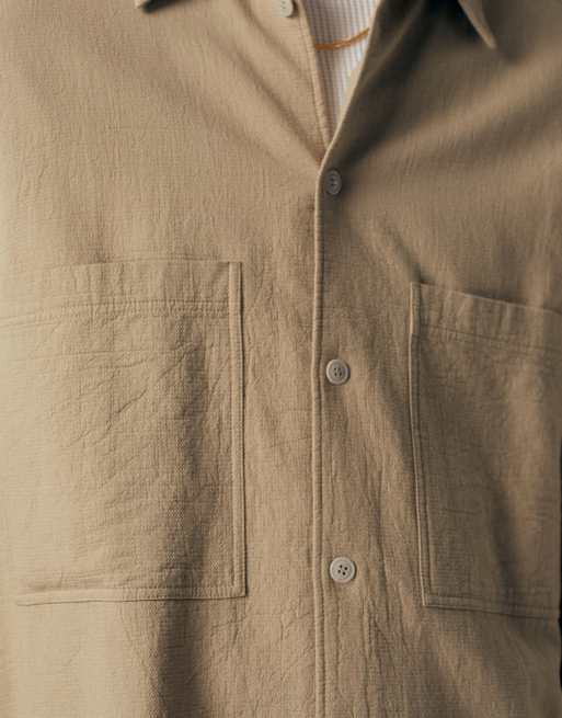 Double A By Wood Wood – Clay – Ljusbeige overshirt, 3 av 7